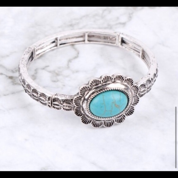 Turquoise western women’s cute summer fall stretchy bracelet - Picture 6 of 6